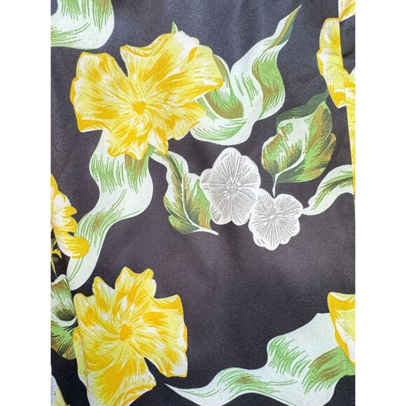 NWT Grace Karin Womens Floral Bodycon Dress Size 2XL Black Yellow Midi Slit Lace - Picture 9 of 15